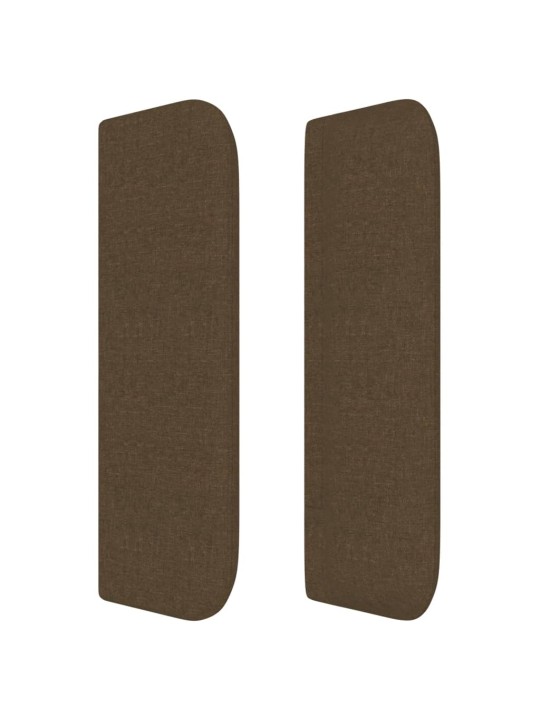 Čelo postele typu ušák tmavě hnědé 93x16x78/88 cm textil