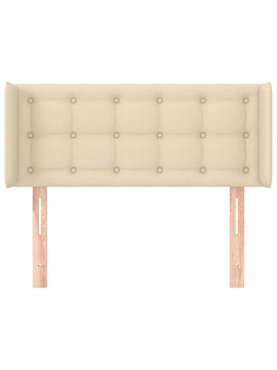 Čelo postele typu ušák krémové 93x16x78/88 cm textil