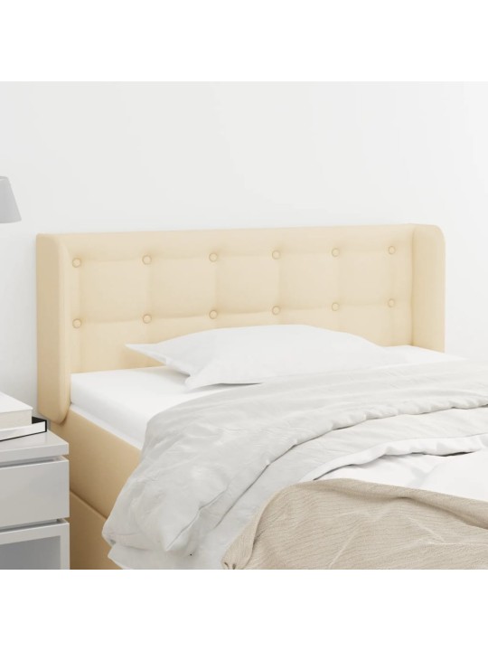 Čelo postele typu ušák krémové 93x16x78/88 cm textil