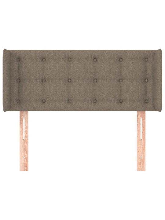 Čelo postele typu ušák taupe 103 x 16 x 78/88 cm textil