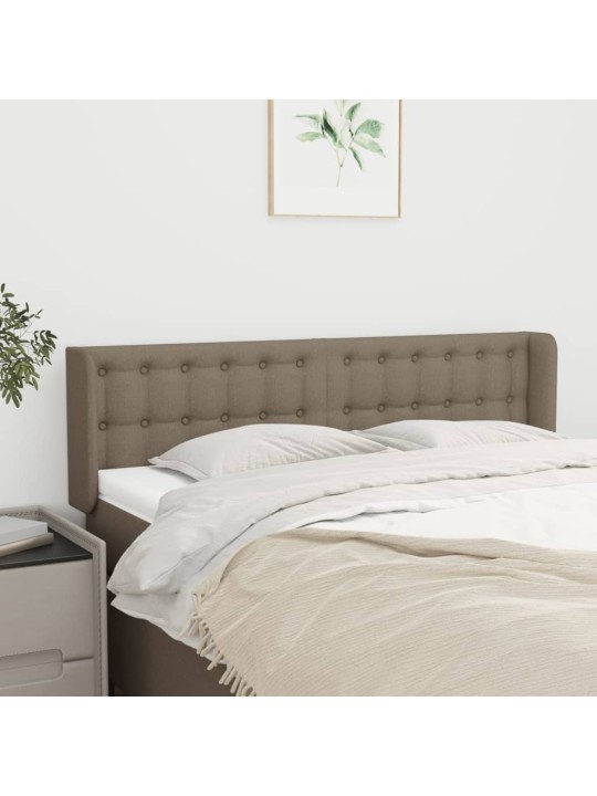 Čelo postele typu ušák taupe 147 x 16 x 78/88 cm textil