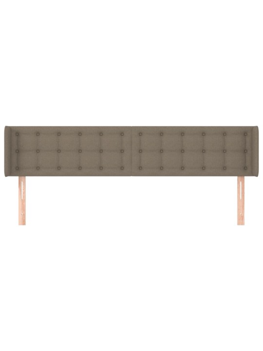 Čelo postele typu ušák taupe 183x16x78/88 cm textil