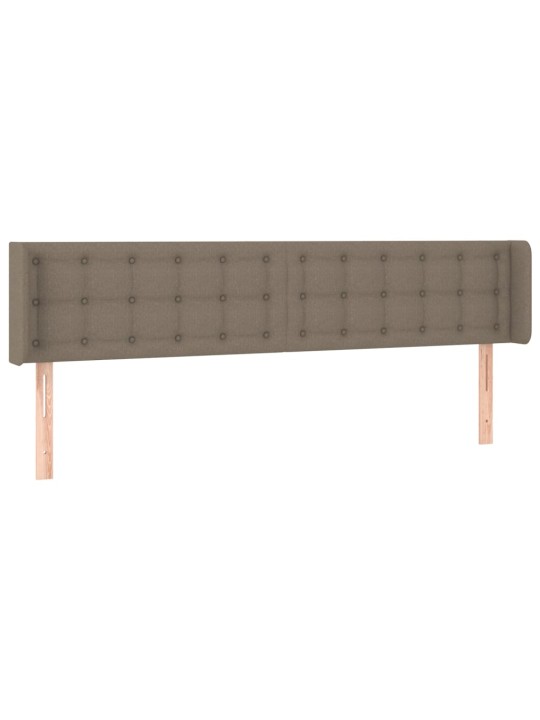 Čelo postele typu ušák taupe 203 x 16 x 78/88 cm textil
