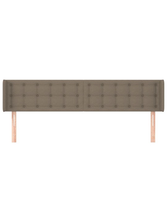 Čelo postele typu ušák taupe 203 x 16 x 78/88 cm textil