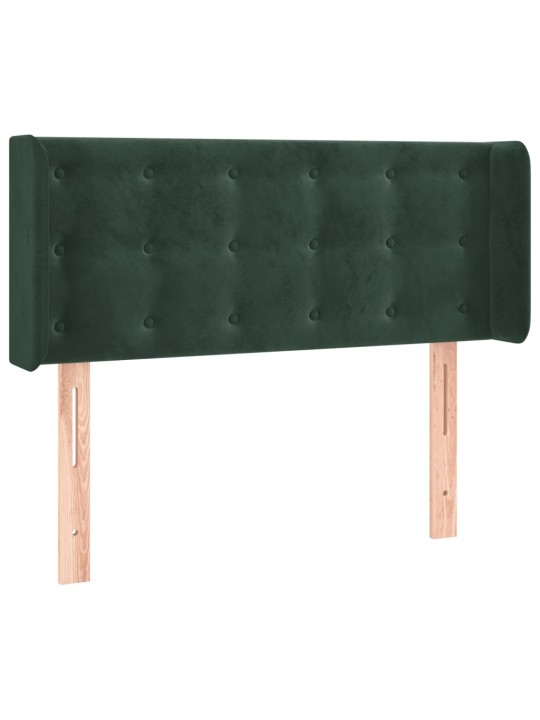 Čelo postele typu ušák tmavě zelená 83x16x78/88 cm samet