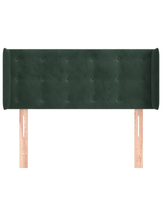 Čelo postele typu ušák tmavě zelená 83x16x78/88 cm samet