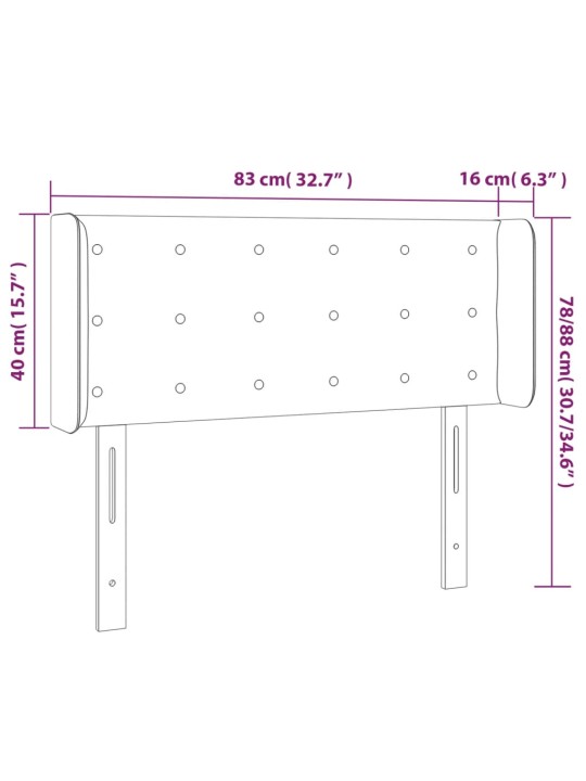 Čelo postele typu ušák tmavě zelená 83x16x78/88 cm samet