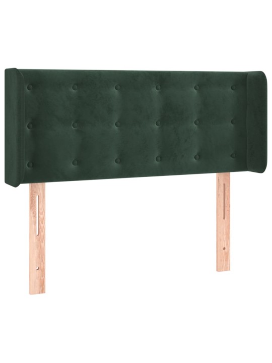 Čelo postele typu ušák tmavě zelená 93x16x78/88 cm samet
