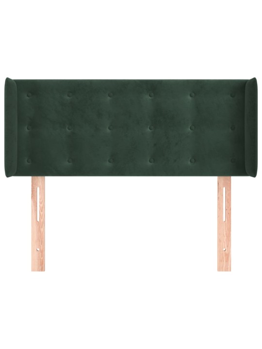 Čelo postele typu ušák tmavě zelená 93x16x78/88 cm samet