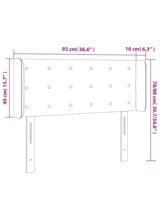 Čelo postele typu ušák tmavě zelená 93x16x78/88 cm samet