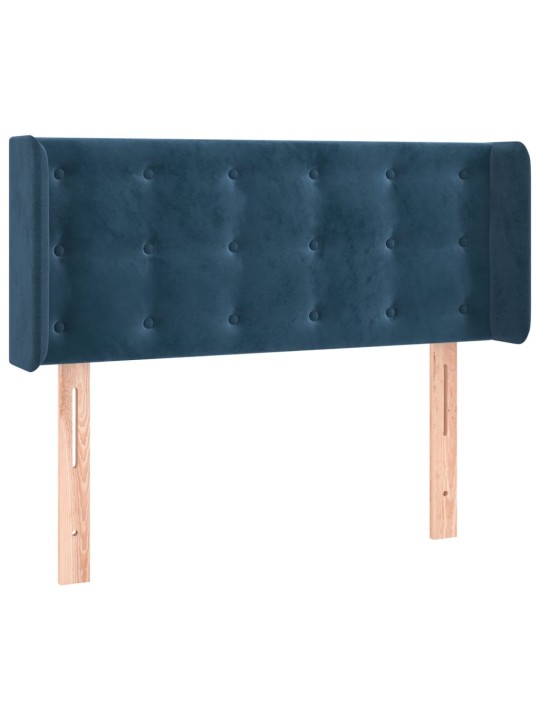 Čelo postele typu ušák tmavě modrá 93x16x78/88 cm samet