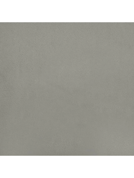 Čelo postele typu ušák světle šedé 103x16x78/88 cm samet