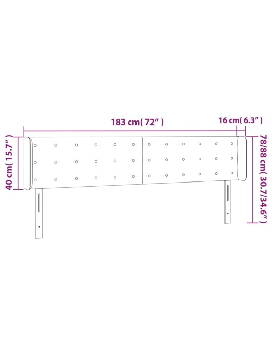 Čelo postele typu ušák tmavě zelená 183x16x78/88 cm samet
