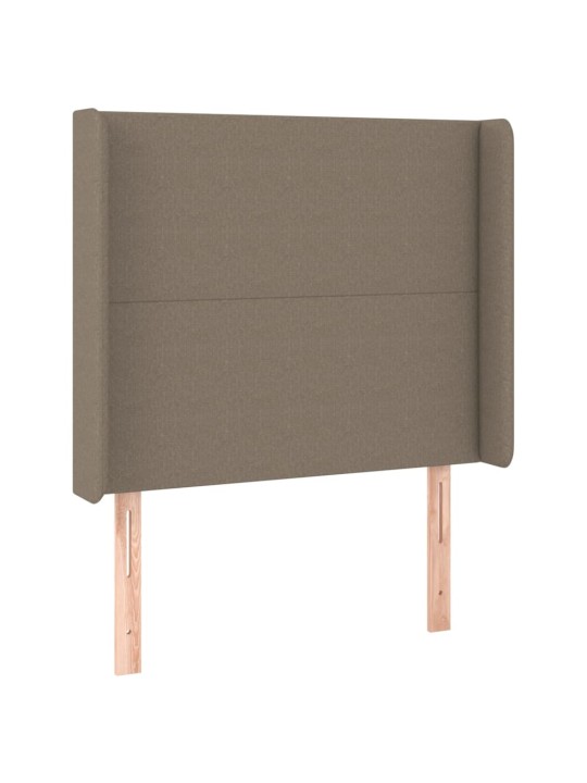 Čelo postele typu ušák taupe 93x16x118/128 cm textil