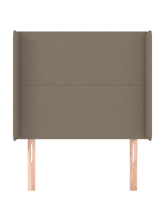Čelo postele typu ušák taupe 93x16x118/128 cm textil