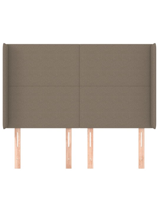 Čelo postele typu ušák taupe 147x16x118/128 cm textil