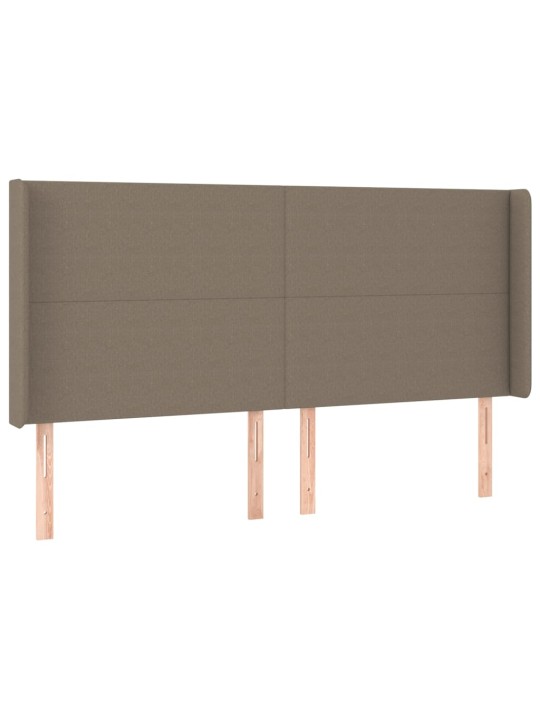 Čelo postele typu ušák taupe 203x16x118/128 cm textil