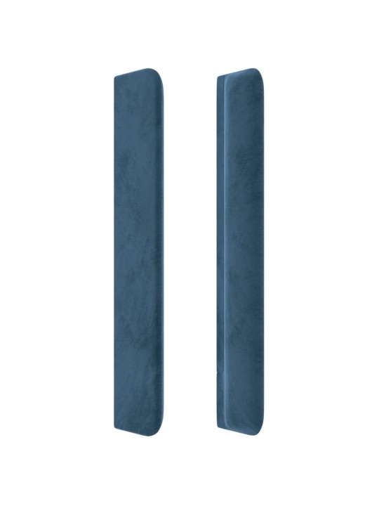 Čelo postele typu ušák tmavě modrá 93x16x118/128 cm samet
