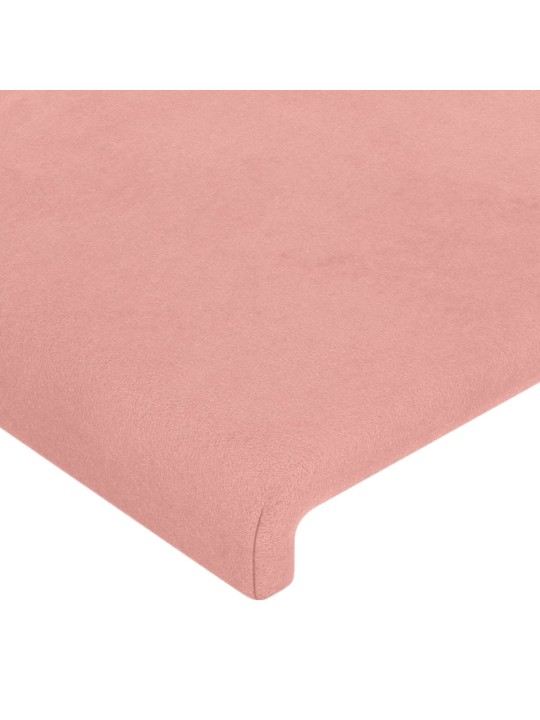 Čelo postele typu ušák růžové 93x16x118/128 cm samet