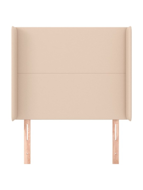Čelo postele typu ušák cappuccino 93x16x118/128 cm umělá kůže