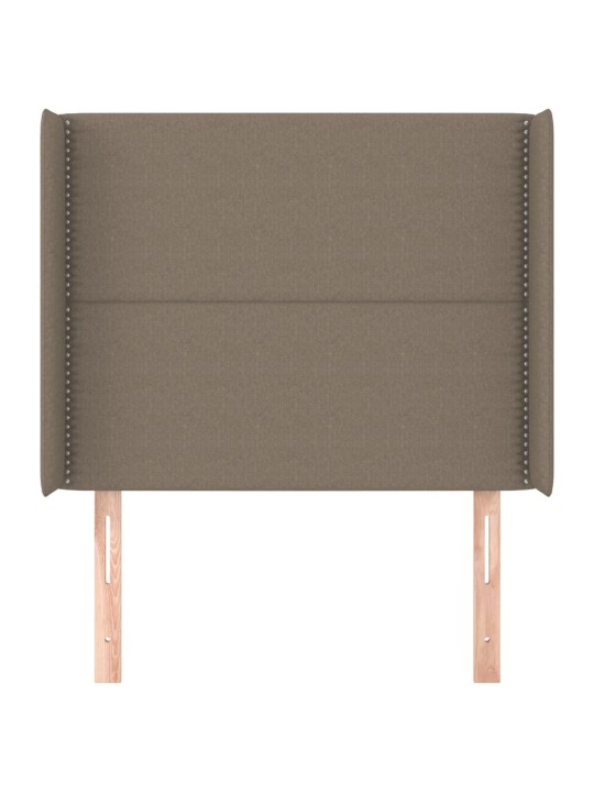 Čelo postele typu ušák taupe 83x16x118/128 cm textil
