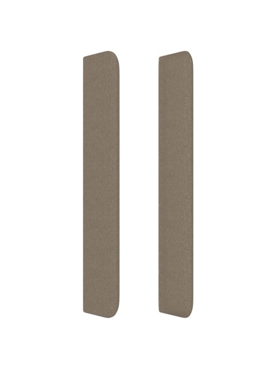 Čelo postele typu ušák taupe 83x16x118/128 cm textil