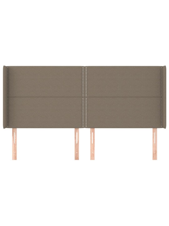 Čelo postele typu ušák taupe 163x16x118/128 cm textil