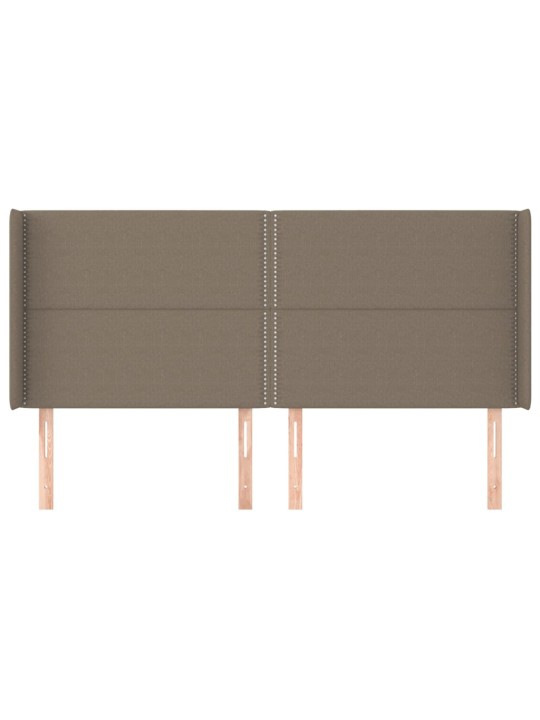 Čelo postele typu ušák taupe 203x16x118/128 cm textil