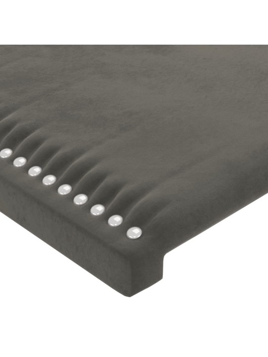 Čelo postele typu ušák tmavě šedé 83x16x118/128 cm samet