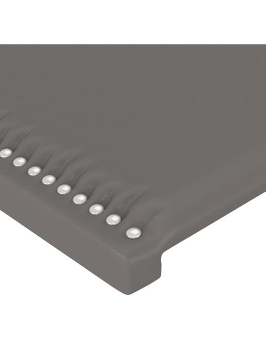 Čelo postele typu ušák šedé 83x16x118/128 cm umělá kůže