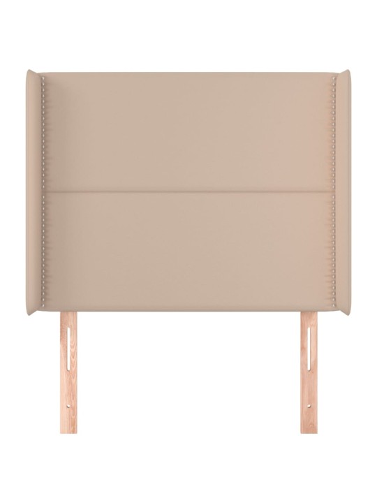 Čelo postele typu ušák cappuccino 93x16x118/128 cm umělá kůže