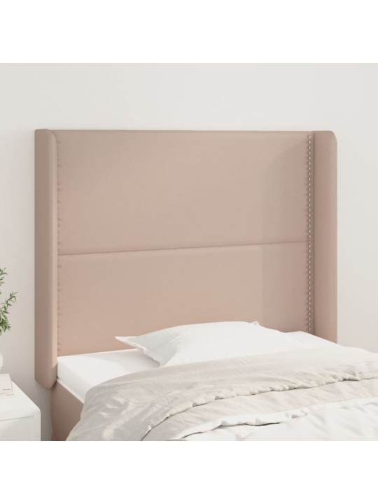 Čelo postele typu ušák cappuccino 93x16x118/128 cm umělá kůže