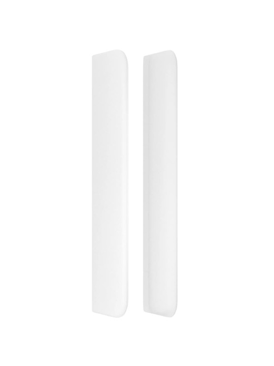 Čelo postele typu ušák bílé 103x16x118/128 cm umělá kůže