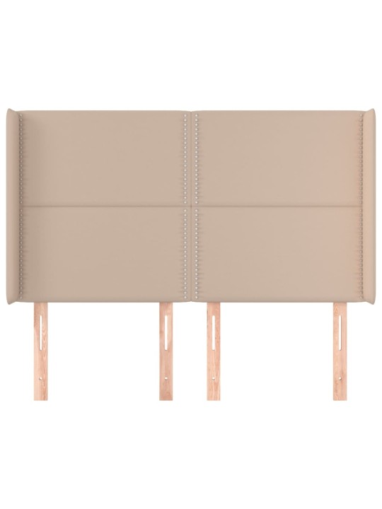 Čelo postele typu ušák cappuccino 147x16x118/128 cm umělá kůže
