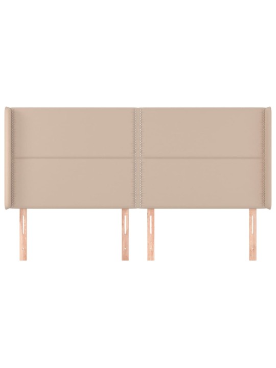Čelo postele typu ušák cappuccino 183x16x118/128 cm umělá kůže