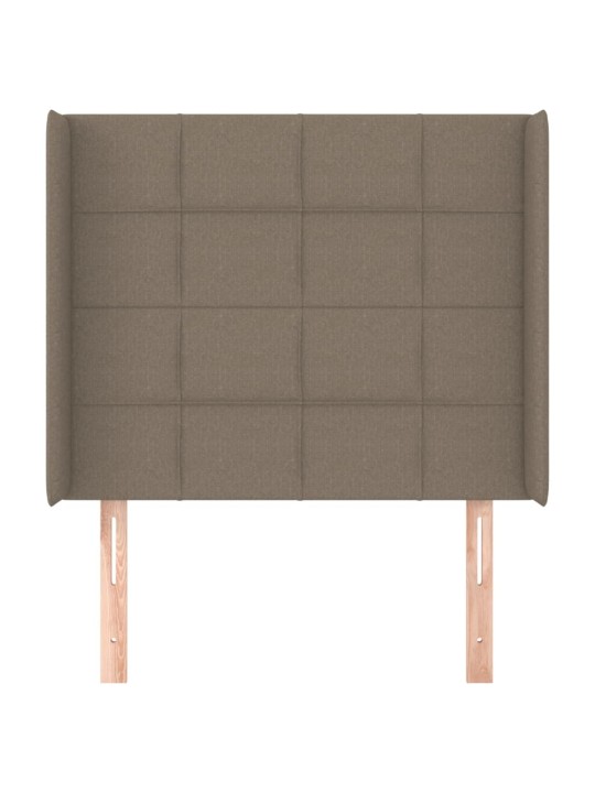 Čelo postele typu ušák taupe 93x16x118/128 cm textil