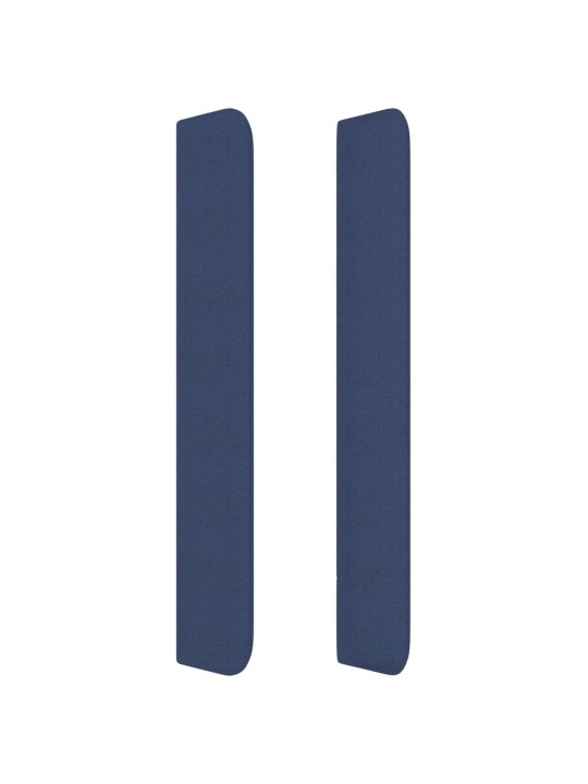 Čelo postele typu ušák modré 93x16x118/128 cm textil