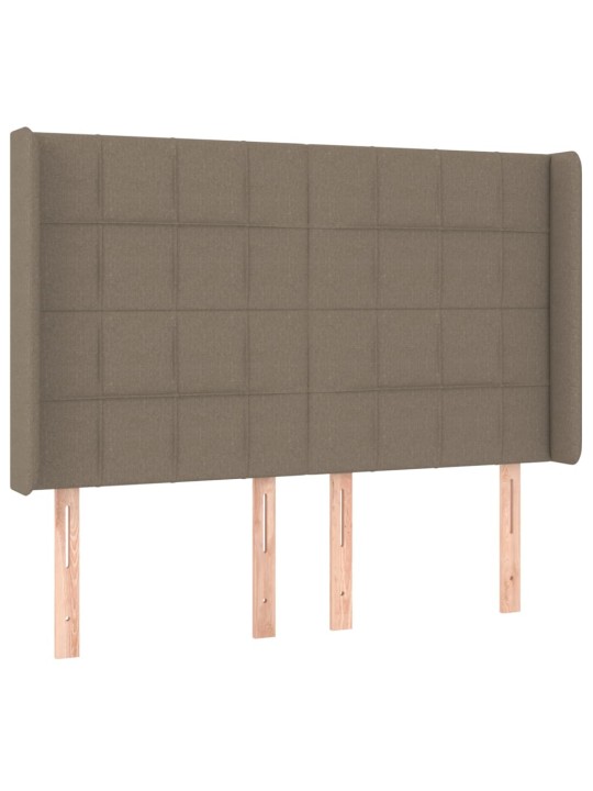 Čelo postele typu ušák taupe 147x16x118/128 cm textil