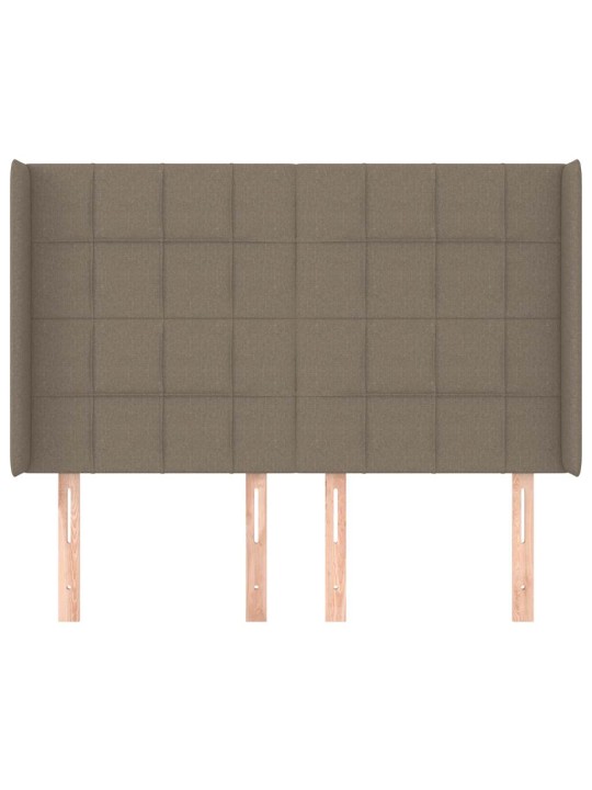 Čelo postele typu ušák taupe 147x16x118/128 cm textil