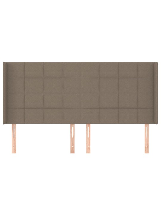 Čelo postele typu ušák taupe 183x16x118/128 cm textil