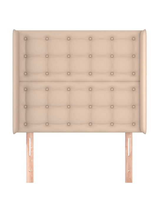 Čelo postele typu ušák cappuccino 93x16x118/128 cm umělá kůže