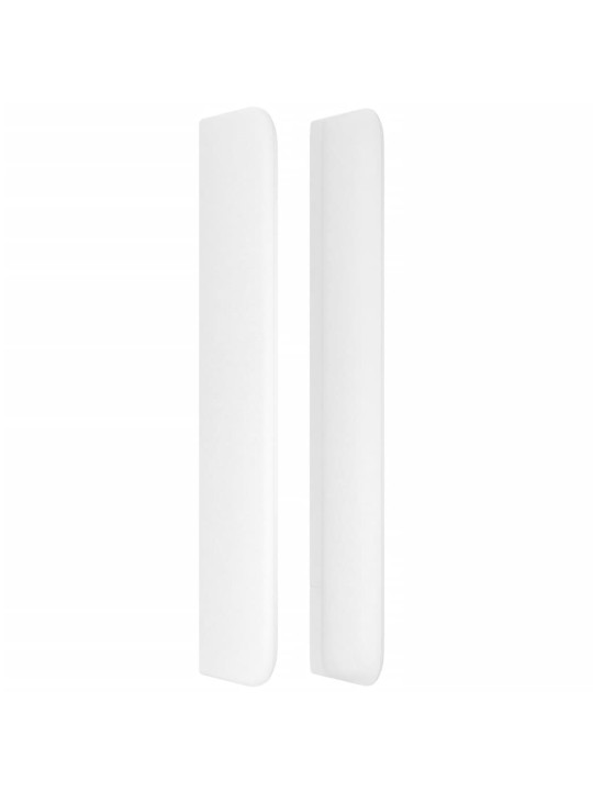 Čelo postele typu ušák bílé 103x16x118/128 cm umělá kůže
