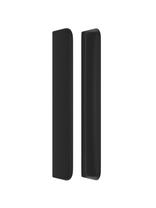 Čelo postele typu ušák černé 203x16x118/128 cm umělá kůže
