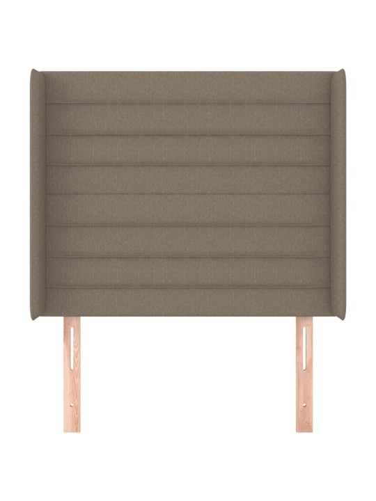 Čelo postele typu ušák taupe 83x16x118/128 cm textil
