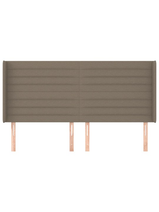 Čelo postele typu ušák taupe 183x16x118/128 cm textil