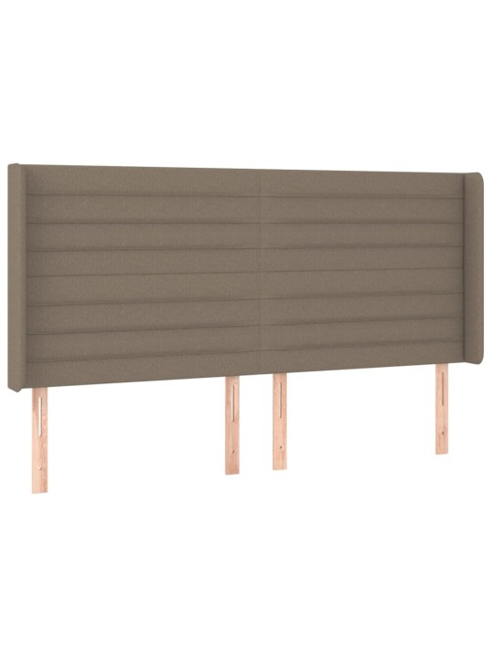 Čelo postele typu ušák taupe 203x16x118/128 cm textil