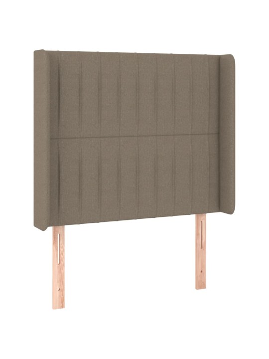 Čelo postele typu ušák taupe 93x16x118/128 cm textil