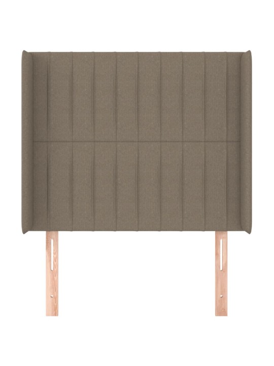Čelo postele typu ušák taupe 93x16x118/128 cm textil