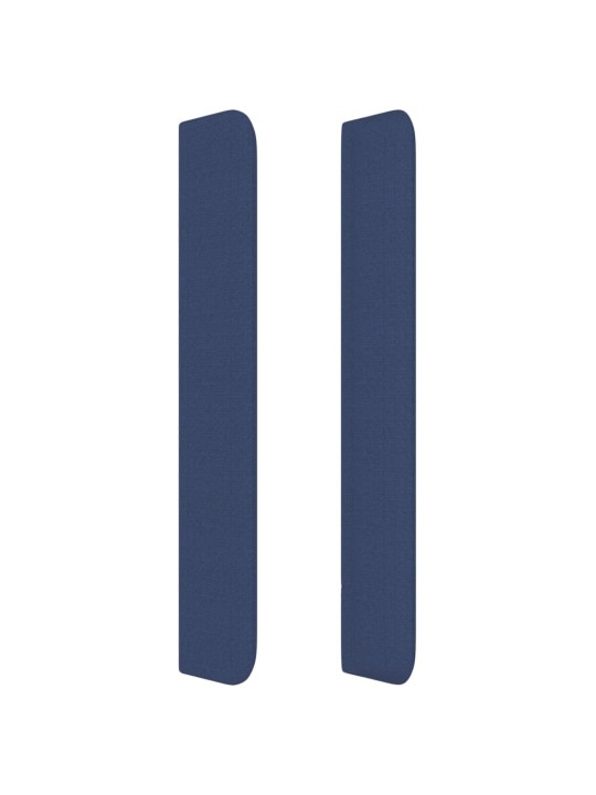 Čelo postele typu ušák modré 93x16x118/128 cm textil