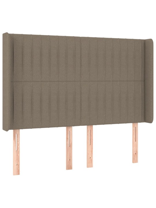 Čelo postele typu ušák taupe 147x16x118/128 cm textil
